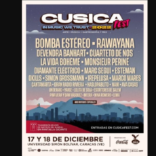 Cusica Fest 2022 llega a la USB con Rawayana y La Vida Boheme, entre otros (Entradas van de $60 a $350)